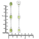 2.10 Carat Genuine Peridot .925 Sterling Silver Earrings-3