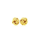 Love Knot Post Earrings in 14k Yellow Gold-2