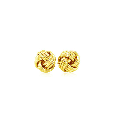 Love Knot Post Earrings in 14k Yellow Gold - 0