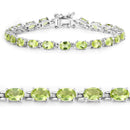 8.61 Carat Genuine Peridot .925 Sterling Silver Bracelet-2