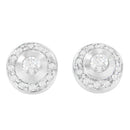 14K White Gold 1/3 cttw Round Cut Diamond Earrings (H-I, SI2-I1)-1
