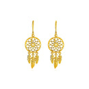 Dream Catcher Earrings in 14k Yellow Gold-1