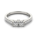 14k White Gold Round Two Stone Diamond Ring (3/4 cttw)-3