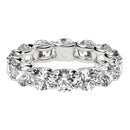 Round Cut Lab Grown Diamond Eternity Ring in 14k White Gold (6 cttw FG/VS2)-2