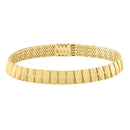 14k Yellow Gold Diamond Shaped Tile Length Bracelet (7.10 mm)-2