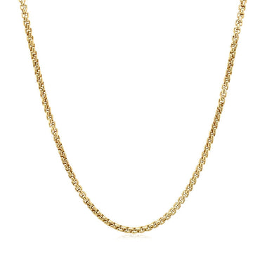 14k Yellow Gold Solid Round Box Chain 1.6 mm - 0