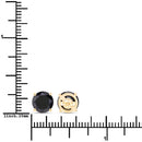 3.84 Carat Genuine Black Diamond 14K Yellow Gold Earrings-3