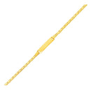 14k Yellow Gold Childrens Heart Link ID Bracelet-1