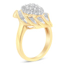 10K Yellow Gold Diamond Cocktail Ring (3/4 Cttw, I-J Color, I2-I3 Clarity) - Size 8-3