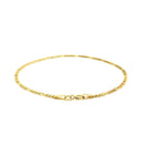 14k Yellow Gold Figaro Bracelet 1.5mm-3