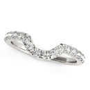 14k White Gold Curved Diamond Wedding Band (3/8 cttw)-1