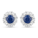 2.17 Carat Genuine Blue Sapphire and White Topaz .925 Sterling Silver Jewelry Set-3