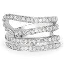 0.83 Carat Genuine White Diamond .925 Sterling Silver Ring-4