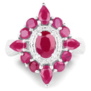 3.04 Carat Glass Filled Ruby .925 Sterling Silver Ring-3