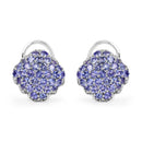 3.14 Carat Genuine Tanzanite .925 Sterling Silver Earrings-1