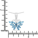 1.76 Carat Genuine Swiss Blue Topaz .925 Sterling Silver Pendant-3
