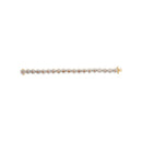 14K Yellow Gold 8.00 Cttw Champagne Diamond Floral Cluster Halo Link Bracelet (H-I Color, I1-I2 Clarity)-4