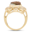 5.14 Carat Genuine Bronze Drusy and Citrine .925 Sterling Silver Ring-2