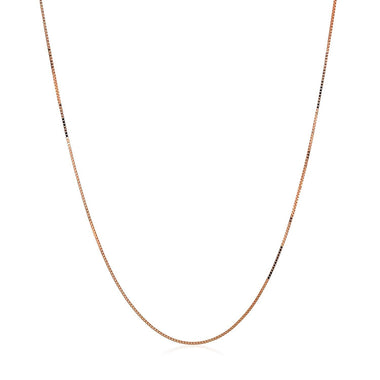 10k Rose Gold Classic Box Chain (0.45 mm) - 0