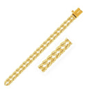 5.0 mm 14k Yellow Gold Dual Row Rope Bracelet-1