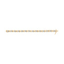 10k Yellow Gold 2.00 Cttw Diamond Cluster and Alternating "X" Link Bracelet (I-J Color, I3 Clarity) - 7"-4