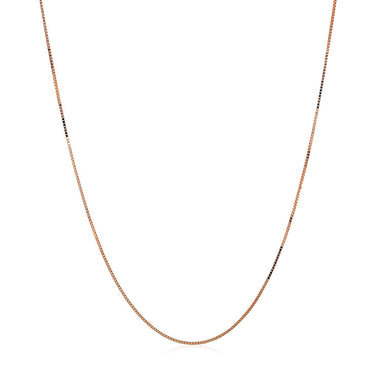 14k Rose Gold Classic Box Chain 0.45mm - 0