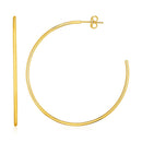 14k Yellow Gold Polished Hoop Earrings-1