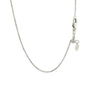 14k White Gold Adjustable Cable Chain 0.9mm-3
