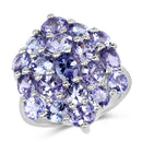 5.28 Carat Genuine Tanzanite .925 Sterling Silver Ring-1