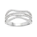 0.46 Carat Genuine White Diamond 14K White Gold Ring (F-G Color, SI Clarity)-2