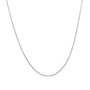 14k White Gold Diamond Cut Cable Link Chain 0.7mm-2