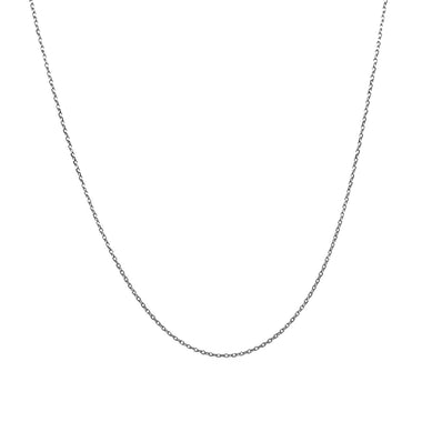 14k White Gold Diamond Cut Cable Link Chain 0.7mm - 0