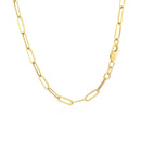 14K Yellow Gold Wide Paperclip Chain (3.3mm)-3