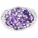 2.64 Carat Genuine Amethyst .925 Sterling Silver Ring-3