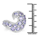 2.21 Carat Genuine Tanzanite .925 Sterling Silver Ring-3