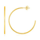14k Yellow Gold Polished Hoop Earrings-1