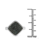 0.28 Carat Genuine Blue Diamond .925 Sterling Silver Ring-3