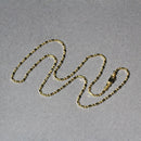 14k Yellow Gold Diamond-Cut Alternating Bead Chain 1.5mm-5