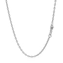 Double Extendable Cable Chain in 14k White Gold (1.9mm)-3