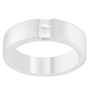 Men's 14K White Gold 1/4 ct.TDW Diamond Channel Band Ring (G-H, VS1-VS2)-2