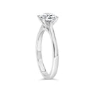 14K White Gold 1.0 Cttw Round Lab Grown Diamond Eagle Claw 4-Prong Set Solitaire Engagement Ring (F-G Color, VS2-SI1 Clarity) - Ring Size 7-4