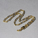 14K Yellow Gold Wide Paperclip Chain (3.3mm)-5