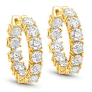 3.08 Carat Genuine Lab Grown Diamond 14K Yellow Gold Earrings-1