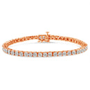 .925 Sterling Silver 1.0 Cttw Miracle-Set Diamond Round Faceted Bezel Tennis Bracelet (I-J Color, I3 Clarity) - 7"-15