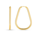 14k Yellow Gold Endless Pear Hoop Earrings-1