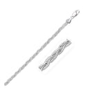 3.5mm 14k White Gold Braided Bracelet-4