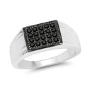 0.30 Carat Genuine Black Diamond .925 Sterling Silver Ring-1
