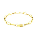 14K Yellow Gold Bold Paperclip Chain Bracelet-2
