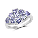 2.07 Carat Genuine Tanzanite .925 Sterling Silver Ring-1