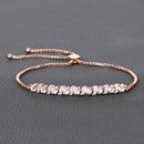0.89 Carat Genuine Morganite and White Topaz .925 Sterling Silver Bracelet-3